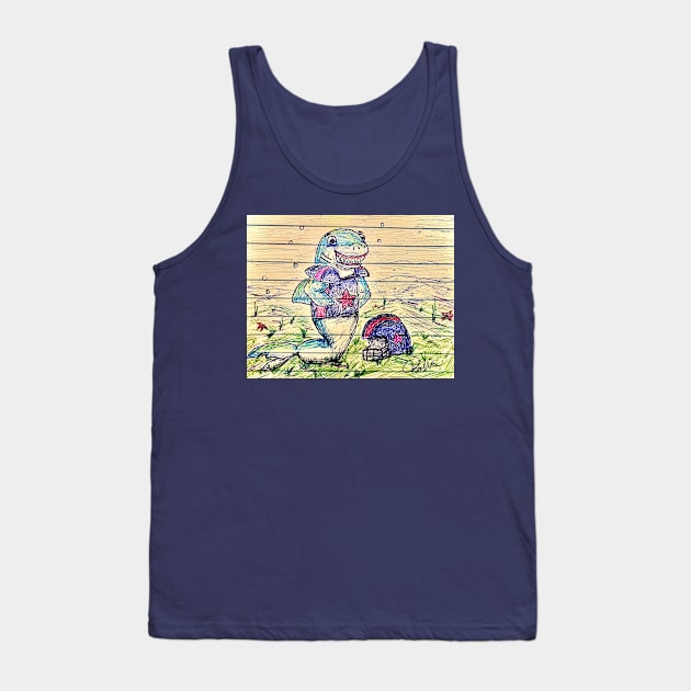 Star Ball Quarter Dorsal Tank Top by The Bigger Boat